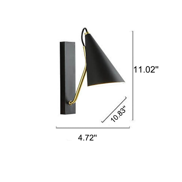 Simple Creative Iron Cone Shade Wall Sconce Lamp