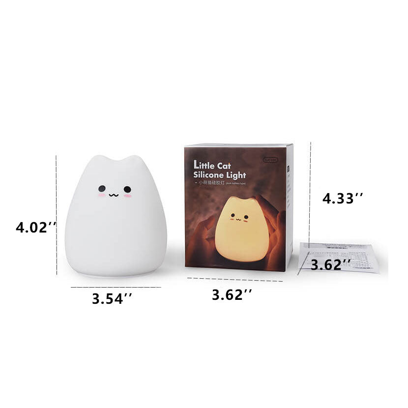 Lampe de Table LED en Silicone USB Veilleuse Chat 