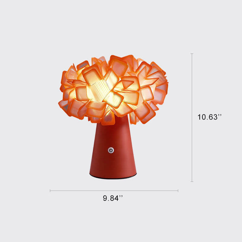 Nordic Flower Globe 1-Light  Touch LED Table Lamp