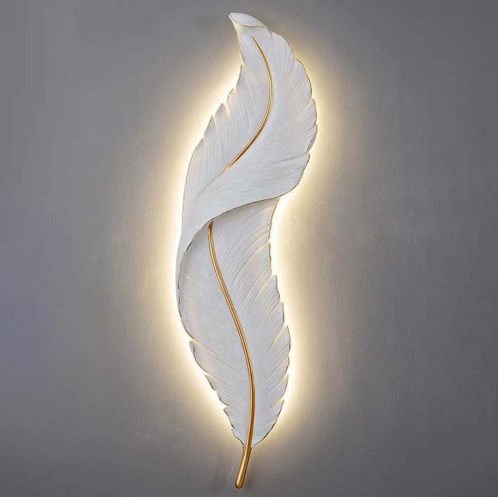 Modern Creative Feather LED Wall Sconce Lamp