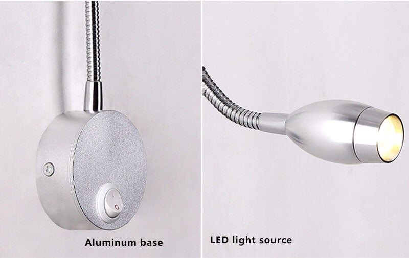 Lámpara Aplique de Pared LED de 1 Luz con Foco Flexible Moderno 