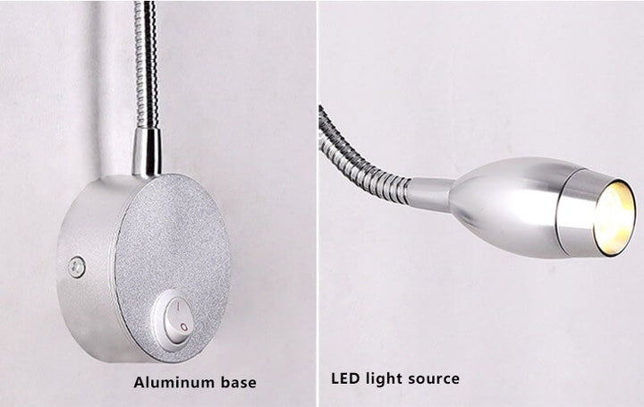 Lámpara Aplique de Pared LED de 1 Luz con Foco Flexible Moderno 