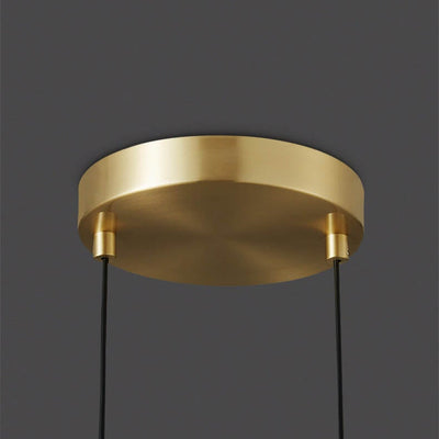 Modern Simple Copper Glass Ball Tube 1/2 Light Pendant Light