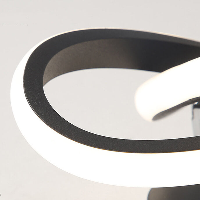 Nordic Twist Ring LED-Deckenleuchte zur halbbündigen Montage 