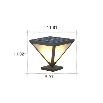 Simple Triangle LED Solar Outdoor Waterproof Lawn Fence Lamp