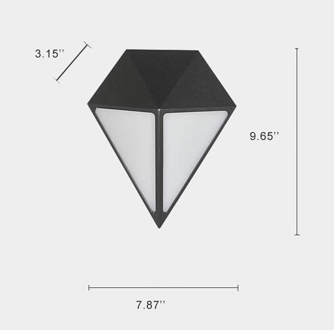 مصباح حائط LED مقاوم للماء بشكل ماسي صناعي للاستخدام الخارجي 