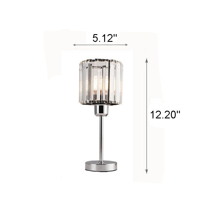 Moderner minimalistischer Glassäulen-Schirm 1-Licht Tischlampe 
