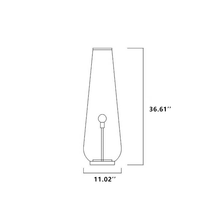 Moderne Bambus-Weberei Spalte 1-Licht LED Stehende Stehlampe 