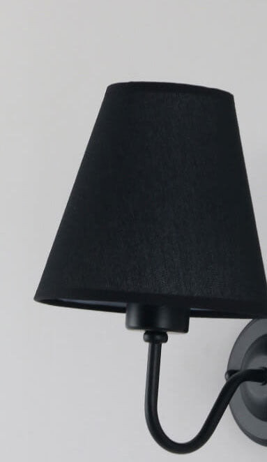 Moderne Stoffglockenschirm Biegearm 1-Licht Wandleuchte 