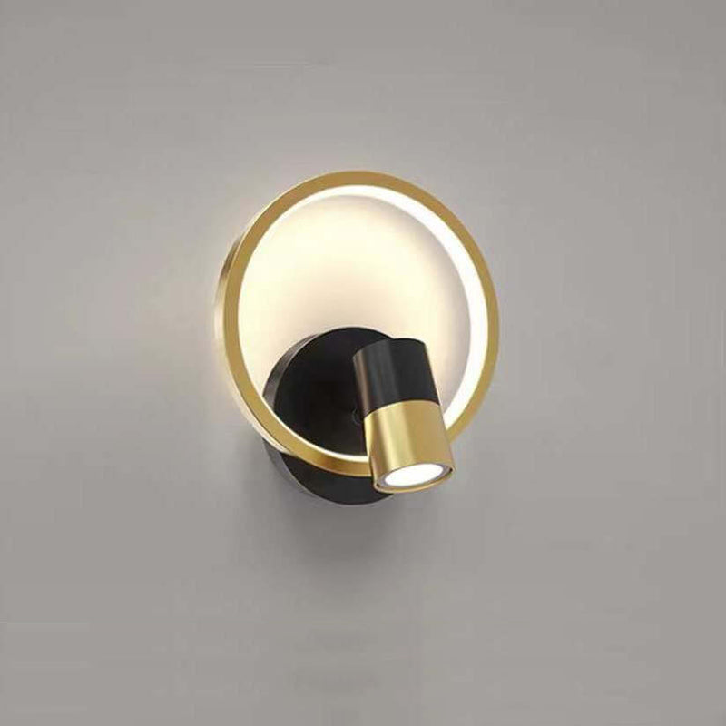 Modern Minimalist Circle LED Spotlight Wall Sconce Lamp