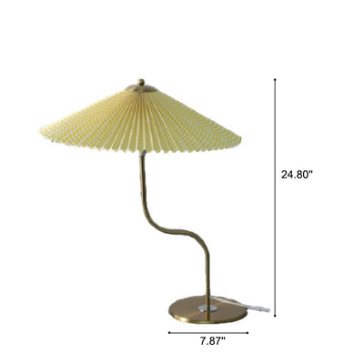 Retro Faltenschirmförmige 1-Licht Dekorative Tischlampe 