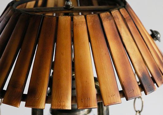 Vintage Kerosene Oil Lamp Bamboo 1-Light Pendant Light