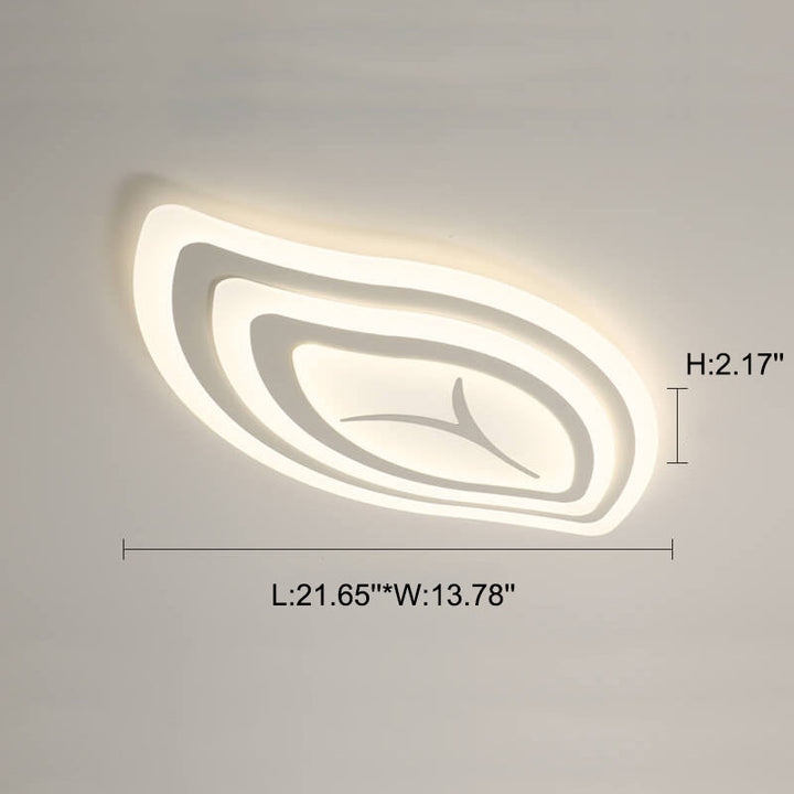 Plafonnier à LED en acrylique en forme de feuille créative 