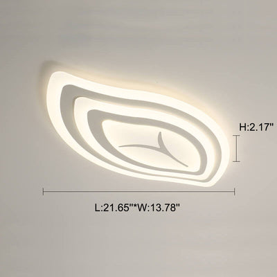 Creative Leaf Acrylic LED Flush Mount Ceiling Light