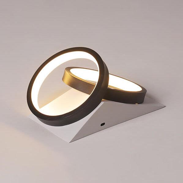 Moderne Minimalistische Kreis 2-Licht LED-Halbeinbau-Deckenleuchte 