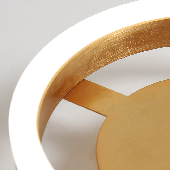 Plafonnier LED moderne carré et rond semi-encastré 