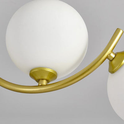 Nordic Creative Glass Ball Curve LED-Deckenleuchte mit halbbündiger Montage 