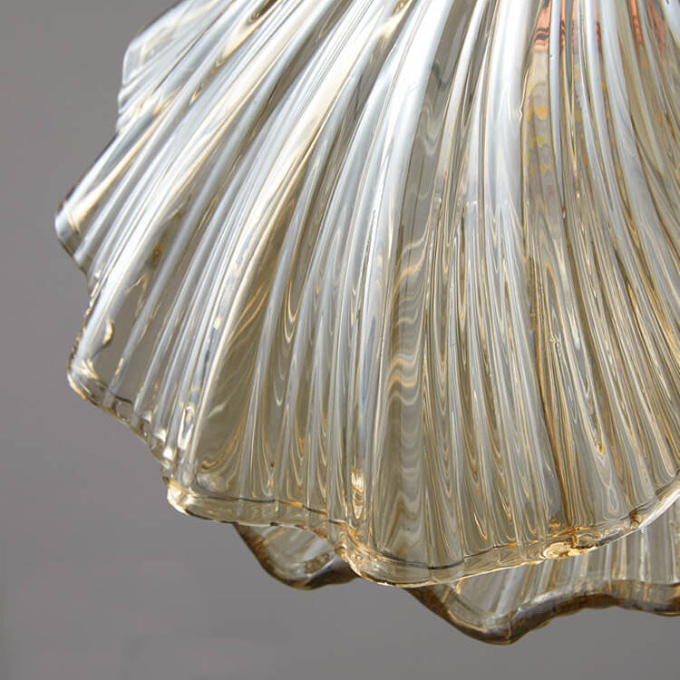 Moderne Luxus-Pendelleuchte aus Messing mit Glasschale und 1 Leuchte 