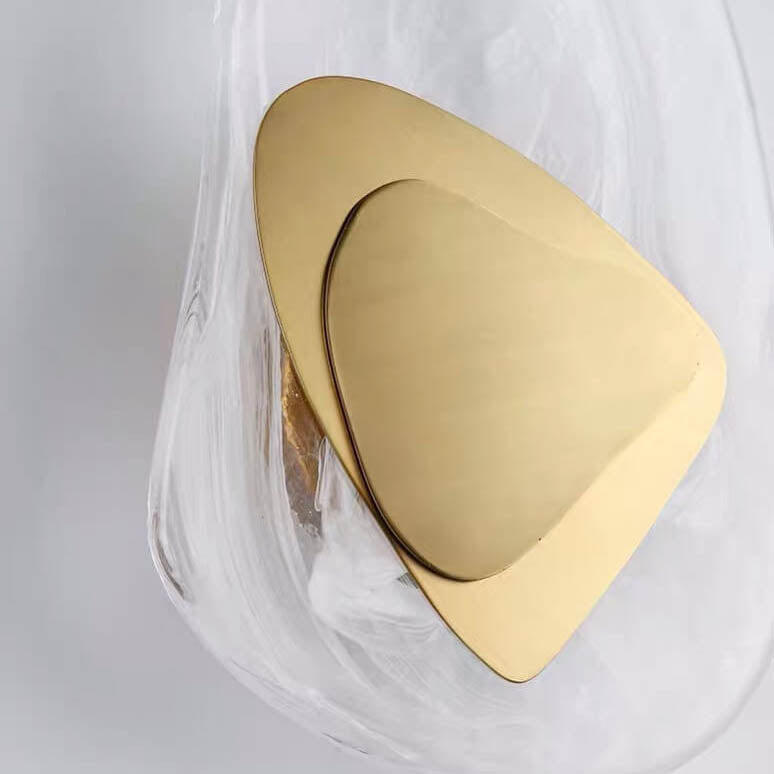Modern Creative Oval Glass 1-Light LED Wall Sconce Lamp