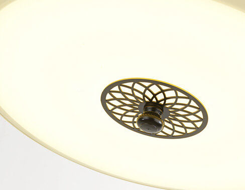 Vintage Kreis gemusterte Kante Eisen 1-Licht LED-Deckenleuchte für bündige Montage 