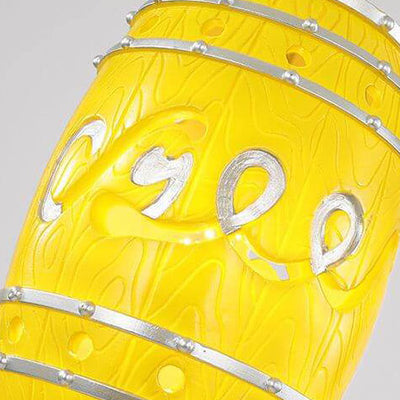 Vintage Wine Barrel Resin 1-Light Pendant Light