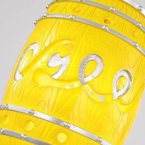 Vintage Wine Barrel Resin 1-Light Pendant Light