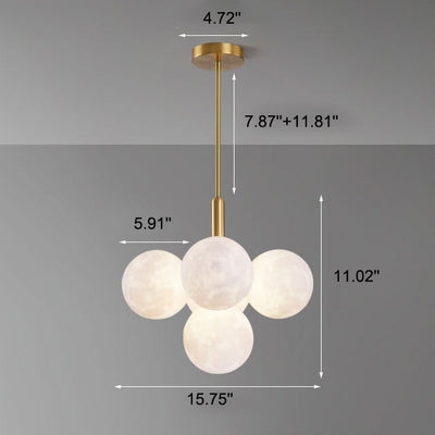 Nordic 3D Moon Planet 5/13 Light Chandelier