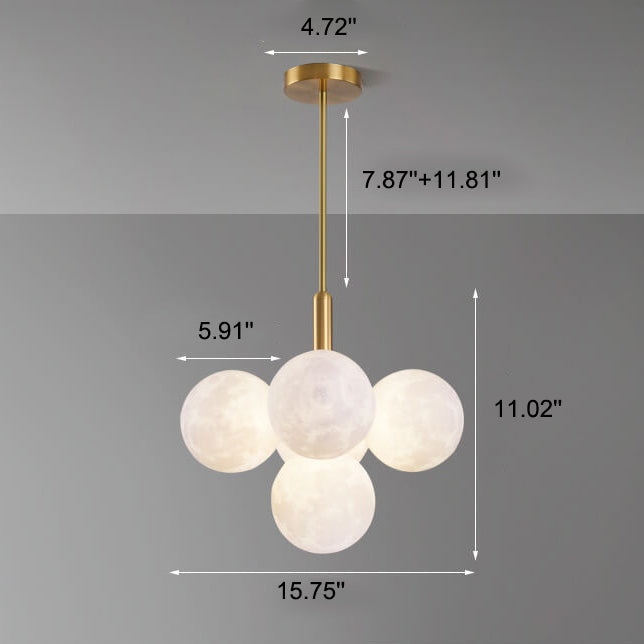 Nordic 3D Moon Planet 5/13 Light LED-Kronleuchter 