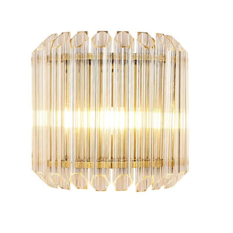Modern Glass Square Column 1-Light Luxury Wall Sconce Lamp