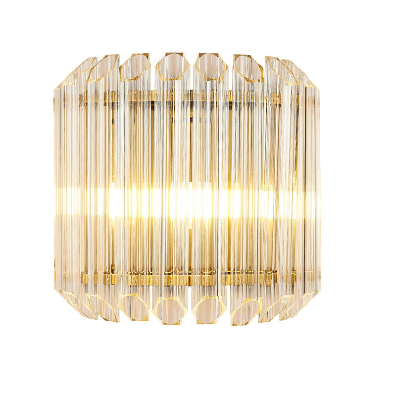 Moderne Glasquadrat-Säule 1-Licht Luxus Wandleuchte Lampe 