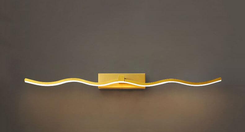 Moderne Wellen 1-Licht LED Spiegel Front Wandleuchte 