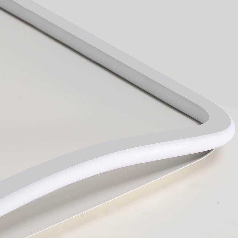Minimalist Rectangular Aluminum LED Flush Mount Ceiling Light