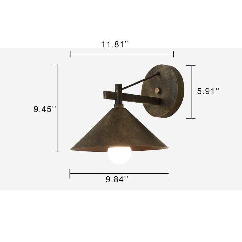 Retro Outdoor Eisen Verjüngte Wasserdichte 1-Licht Wandleuchte Lampe 
