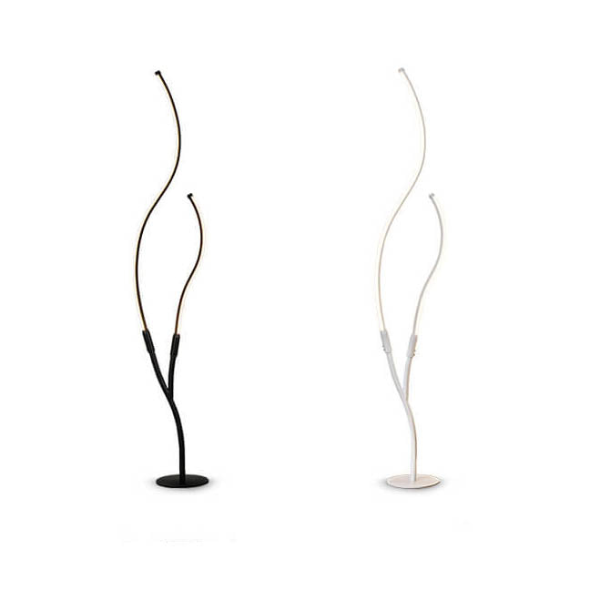 Lámpara de pie LED de línea curva minimalista moderna de 1 luz 