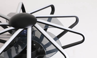 Nordic Cage Shape LED Semi-Flush Mount Ceiling Fan Light