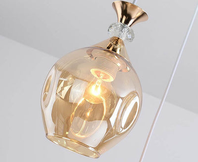 Nordic Gradient Glass Orb 1/3 Light Chandelier