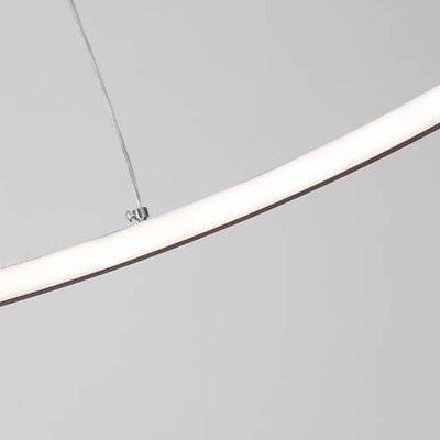 Nordic Minimalist Art Circle Alloy LED Chandelier