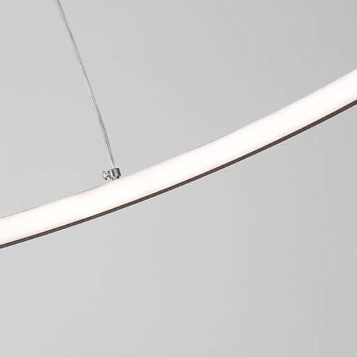 Nordic Minimalist Art Circle Alloy LED Chandelier