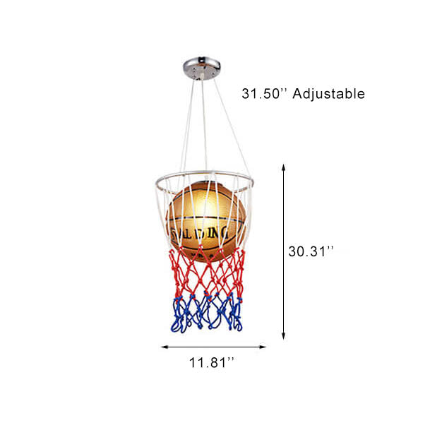 Lámpara colgante de baloncesto retro creativo de 1 luz 
