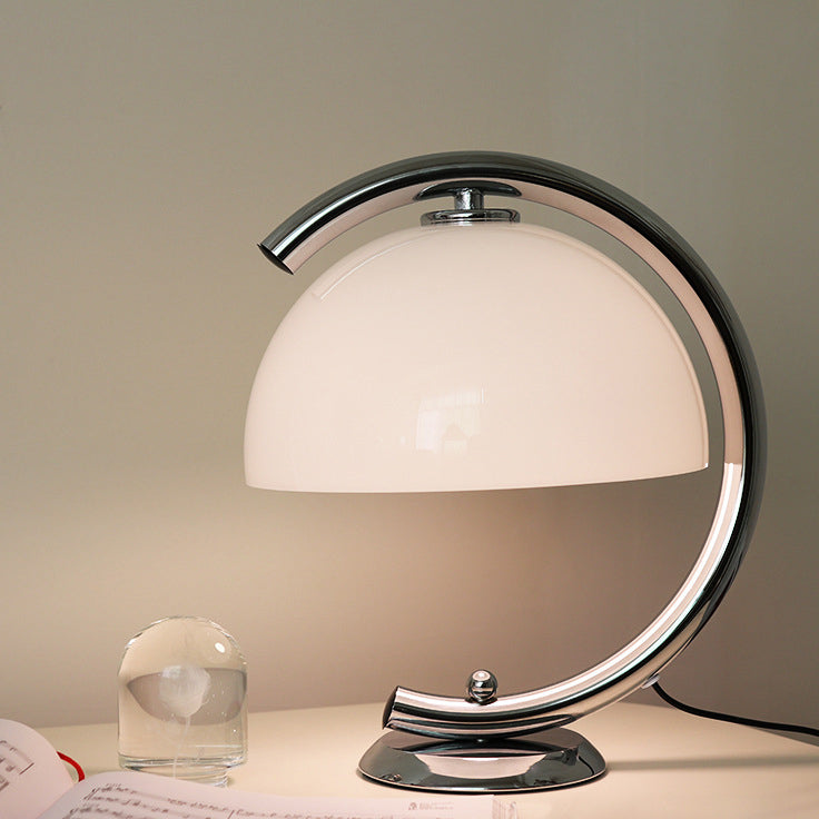 Nordic Glass Semi-Circle 1-Light Decorative Table Lamp