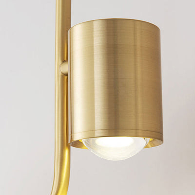 Modernes Licht Luxus Messing Zylinder Design LED Mini Pendelleuchte 