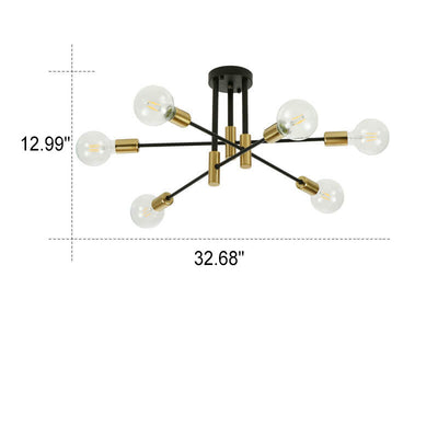 Nordic Minimalist Iron 4/6/8-Light Island Light Chandelier