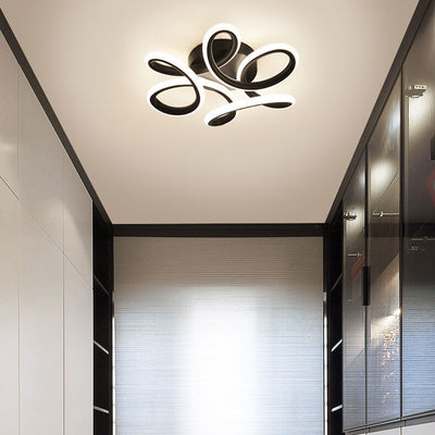Moderne kreative geschwungene LED-Deckenleuchte in Blumenform