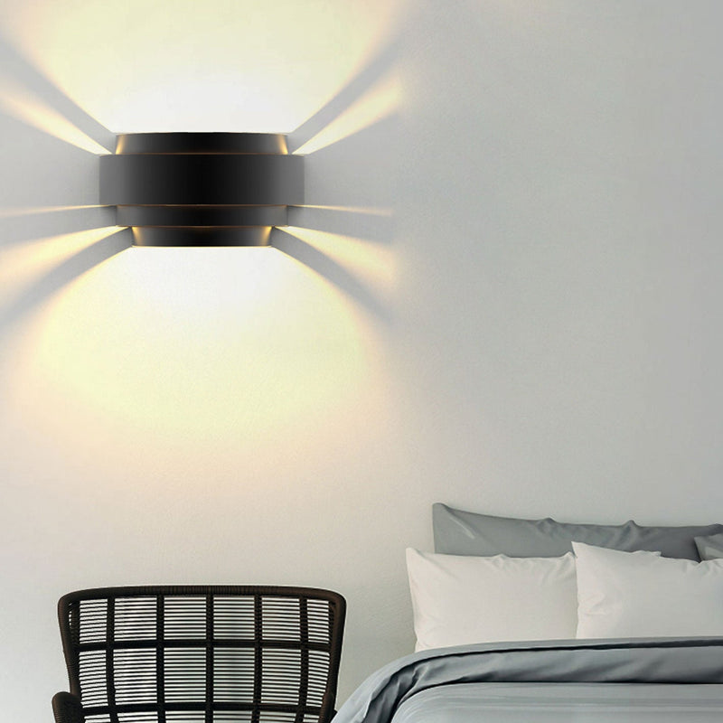 European Minimalist Solid Color Half-circle Iron LED Wall Sconce Lamp