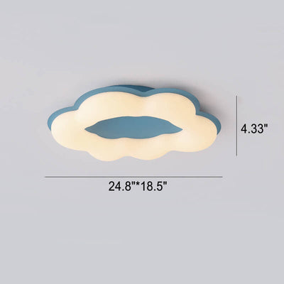 Modern Minimalist Colorful Clouds PE LED Flush Mount Ceiling Light