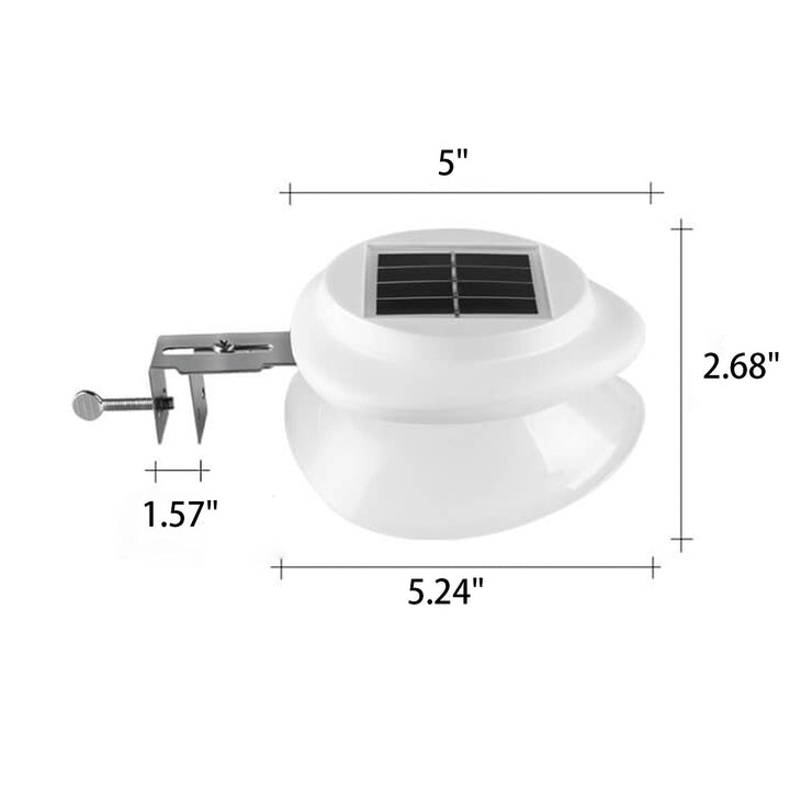 Outdoor Solar Runde ABS Wasserdichte Zaun-Wandleuchte 