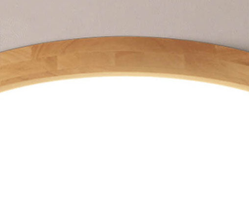 Nordic Massivholz Runde Ultra-Dünne LED Deckenleuchte 