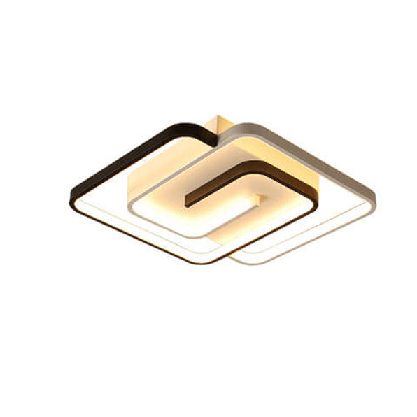 Luz de techo LED semiempotrada de aluminio con anillo cuadrado creativo moderno 