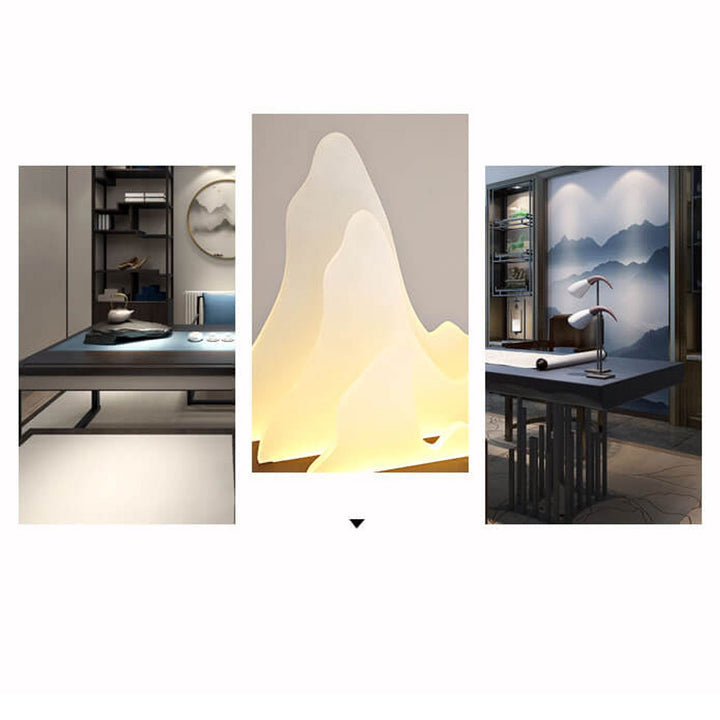 Moderne Chinesische Acryl-Landschaftsdesign Insel Licht Zen LED Kronleuchter 
