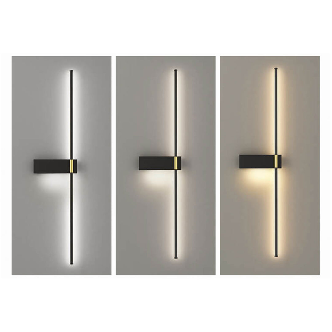 Lámpara de Aplique de Pared LED de Línea Larga de Hierro y Acrílico Minimalista Moderna 